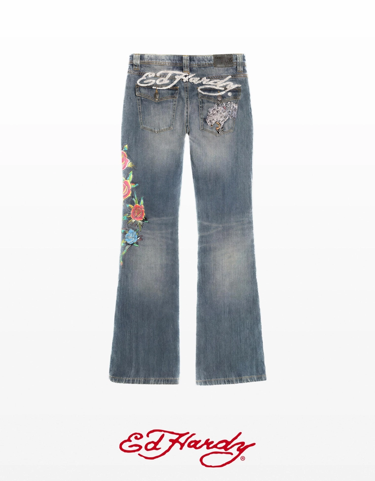 Расклешенные джинсы ED HARDY X BERSHKA