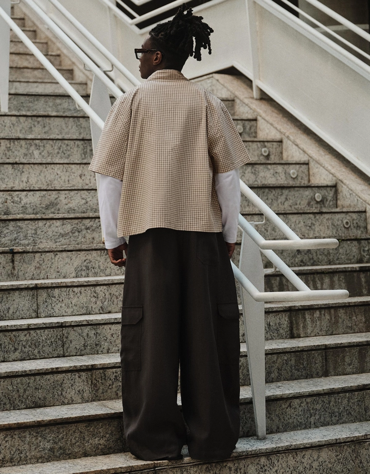 Рубашка с короткими рукавами и застежками-тоггл