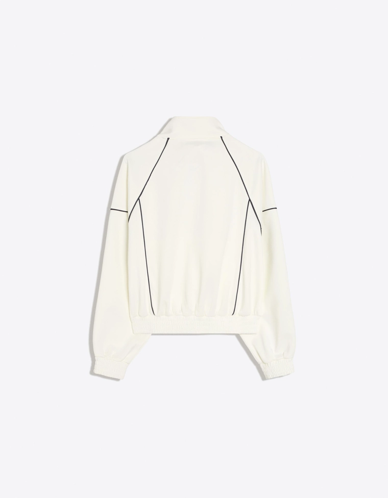 Куртка с контрастным воротником-стойкой