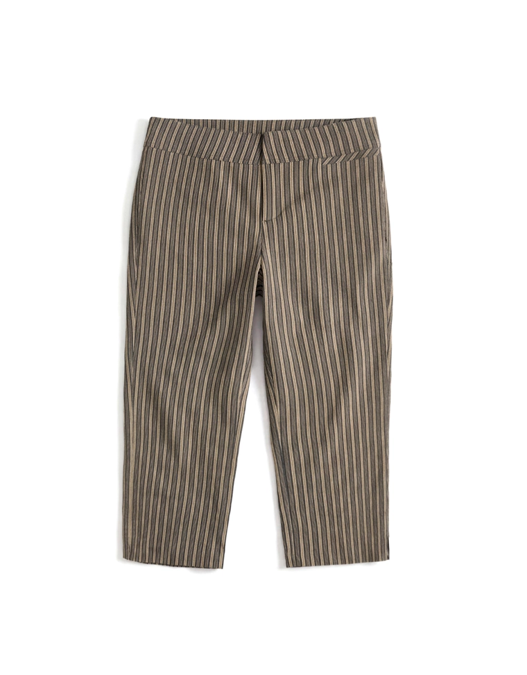Брюки капри с разрезами снизу