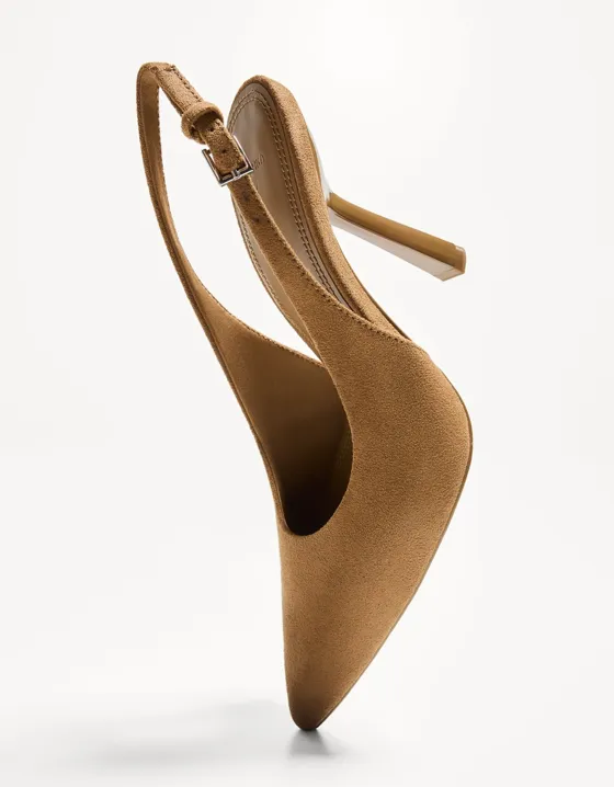 Туфли-мюли на среднем тонком каблуке