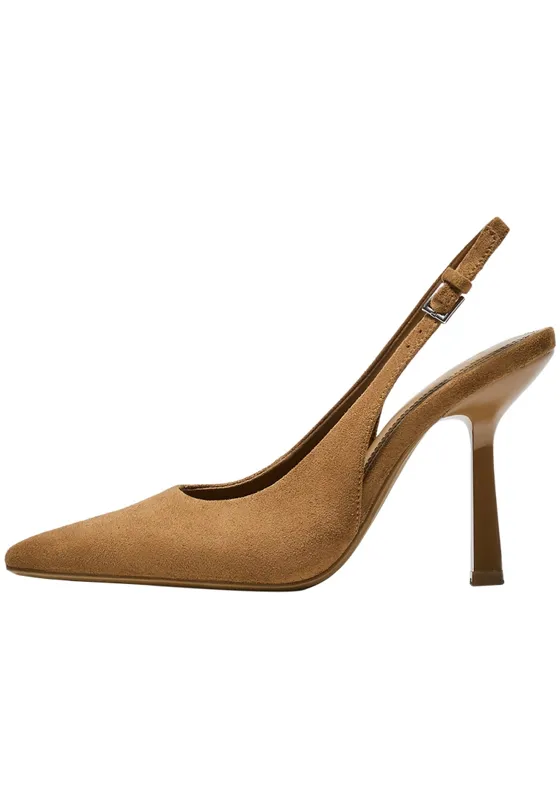 Туфли-мюли на среднем тонком каблуке