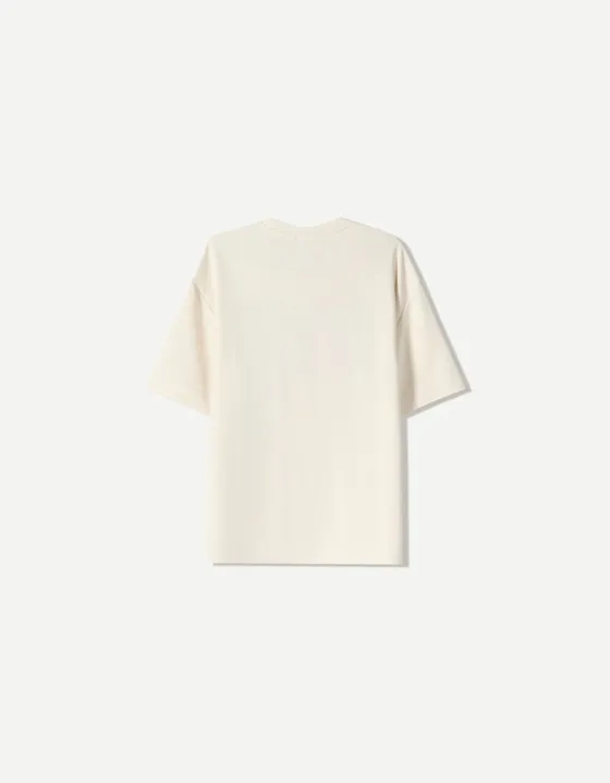 Футболка из мягкой ткани с короткими рукавами и принтом