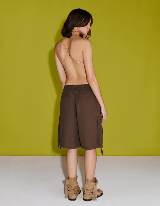 Укороченный топ с воротником