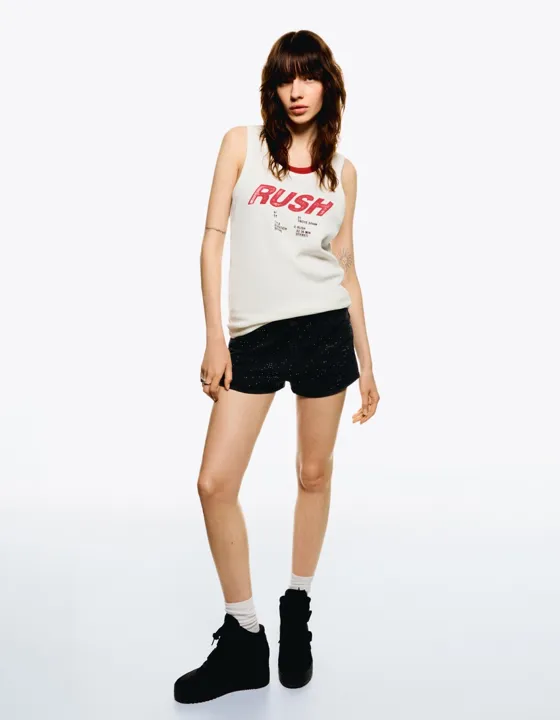 Шорты со стразами