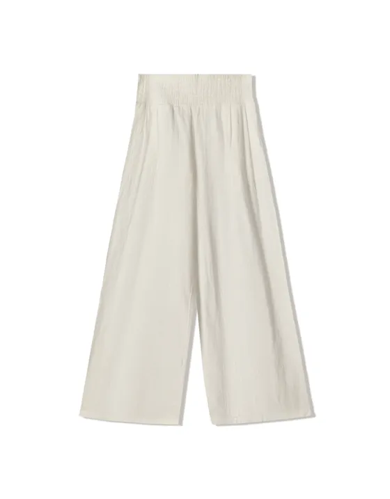 Брюки в стиле рустик с широкими штанинами и защипами