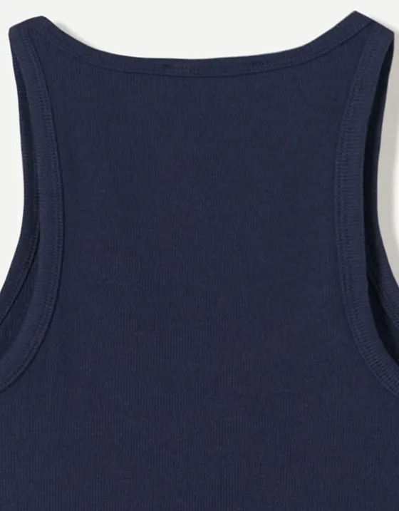 Топ из трикотажа в рубчик