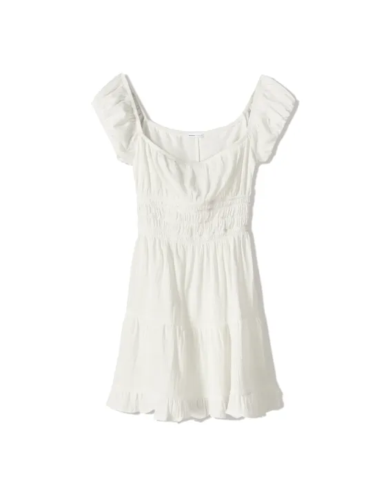 Мини-платье с воланами