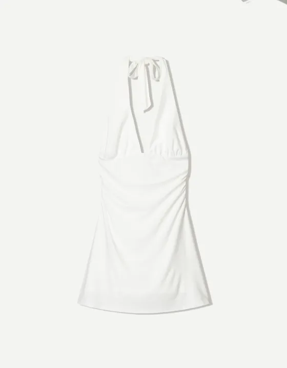 Платье мини с горловиной халтер