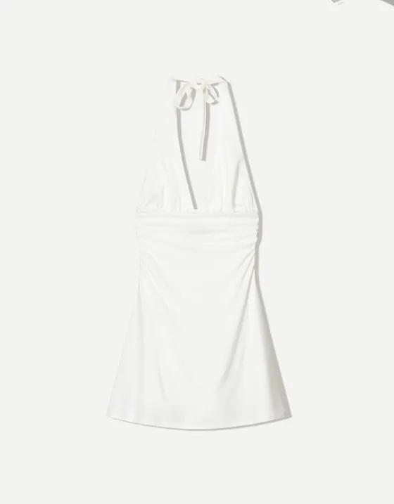 Платье мини с горловиной халтер