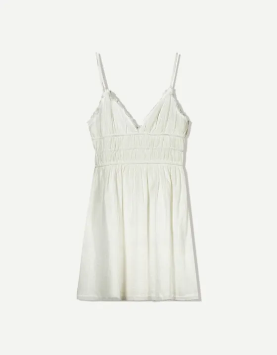 Мини-платье в стиле рустик с оборками