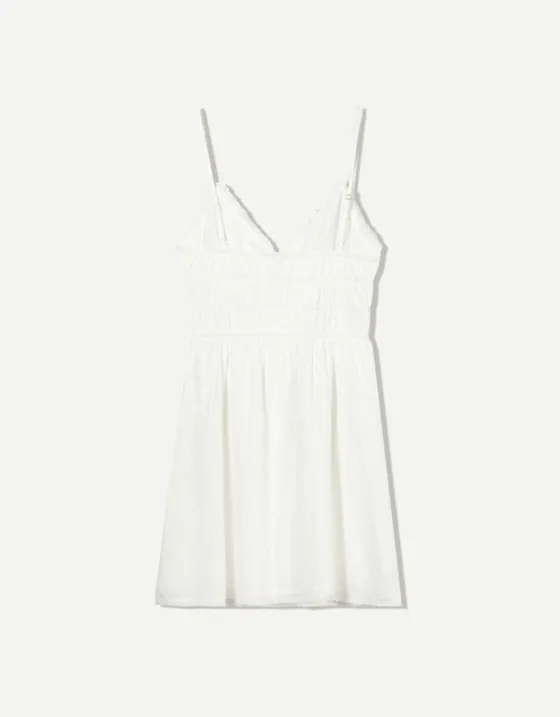 Мини-платье в стиле рустик с оборками