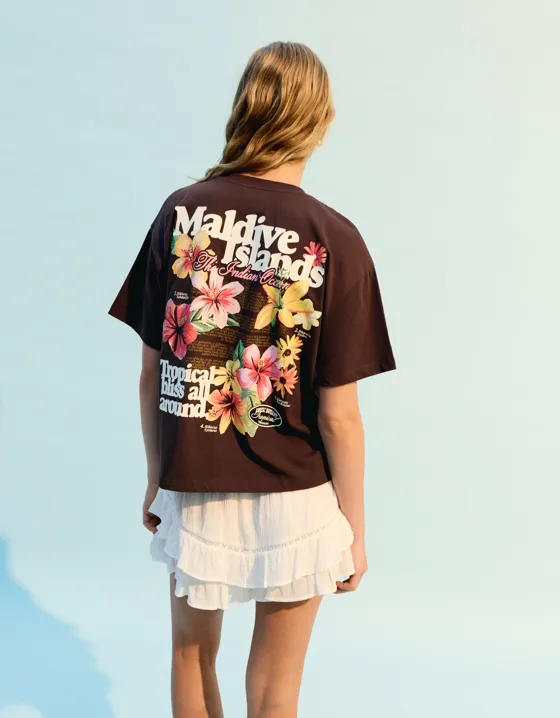 Футболка оверсайз с принтом