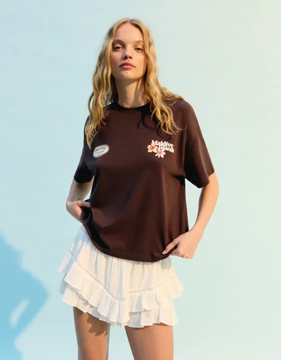 Футболка оверсайз с принтом