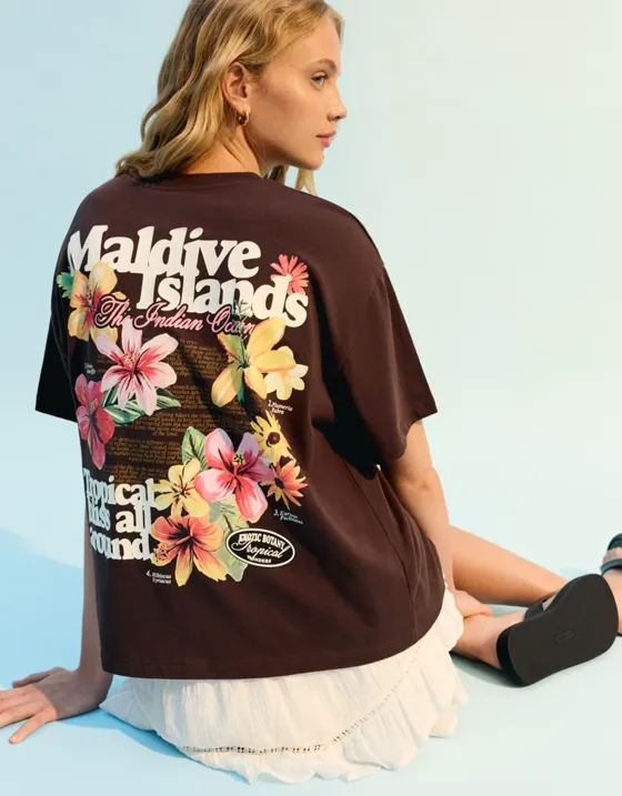 Футболка оверсайз с принтом