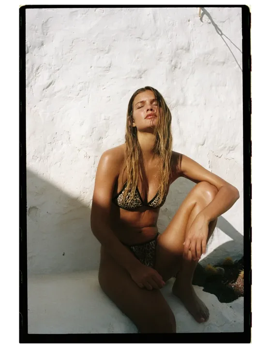 Двусторонние плавки бикини с анималистическим принтом