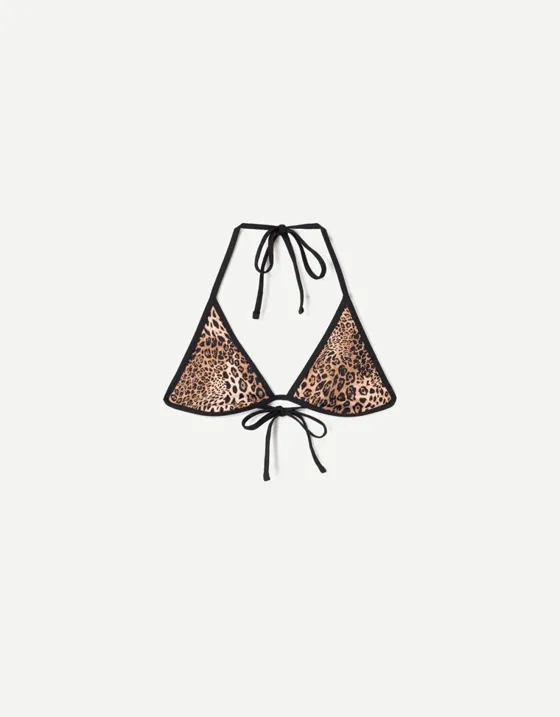 Двусторонние плавки бикини с анималистическим принтом