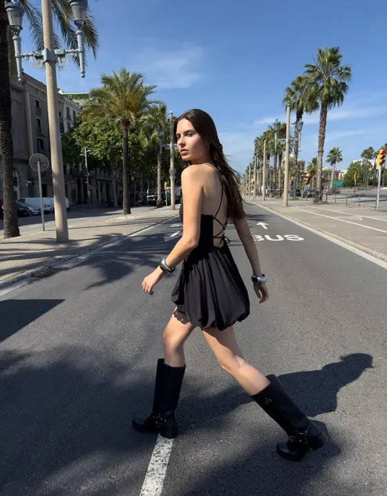 Мини-платье с юбкой balloon