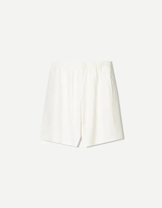 Шорты-джоггеры свободного кроя из смесового льна