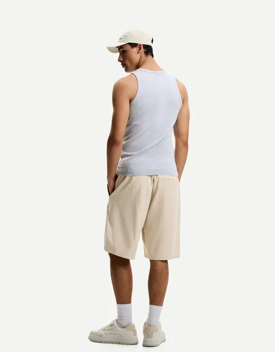 Шорты-джоггеры свободного кроя из смесового льна