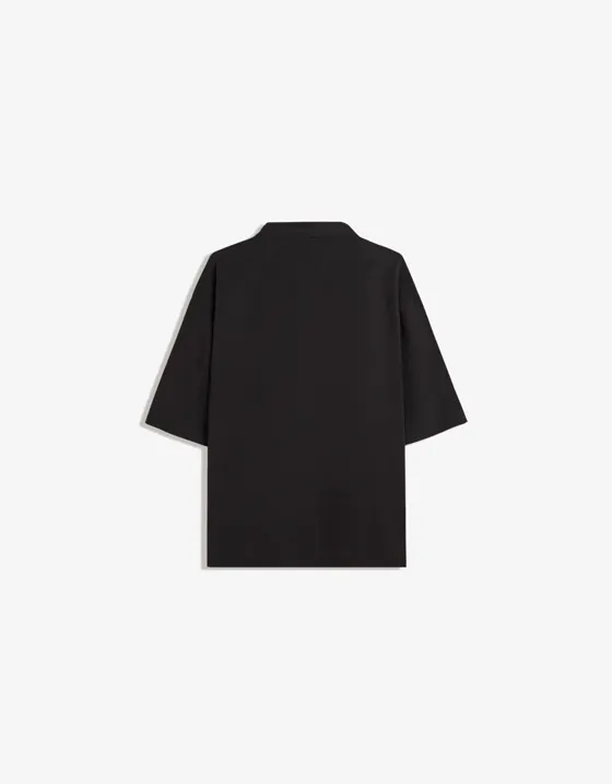 Рубашка геометрического кроя с короткими рукавами