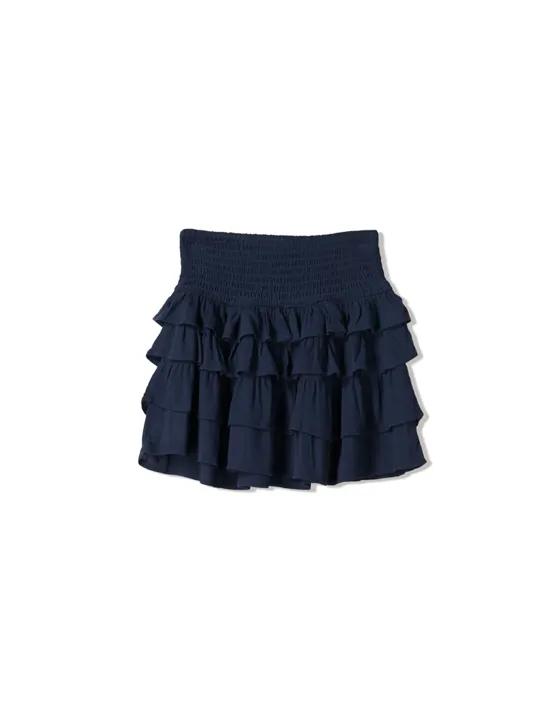 Мини-юбка с воланами