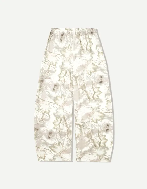 Брюки barrel из мягкой ткани с принтом