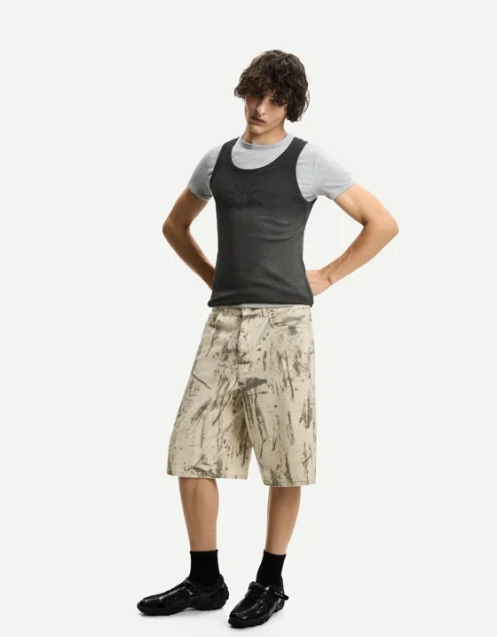 Шорты свободного кроя с принтом