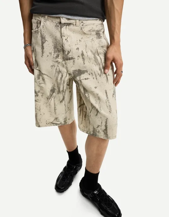 Шорты свободного кроя с принтом