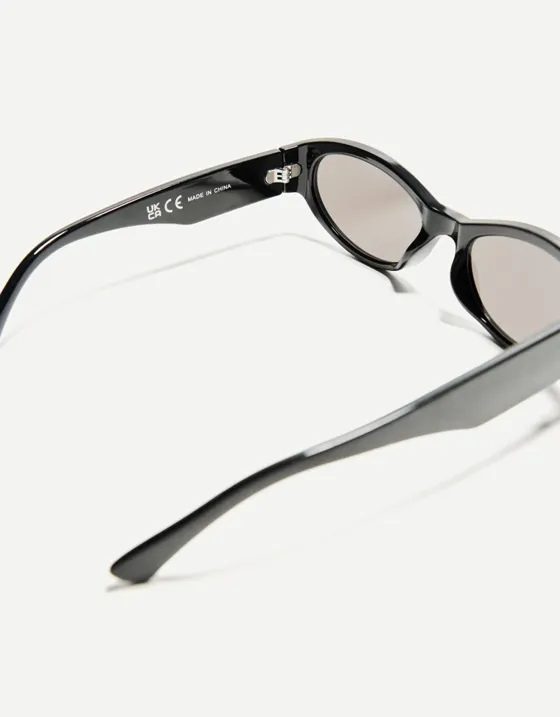 Солнцезащитные очки в пластиковой оправе «кошачий глаз»