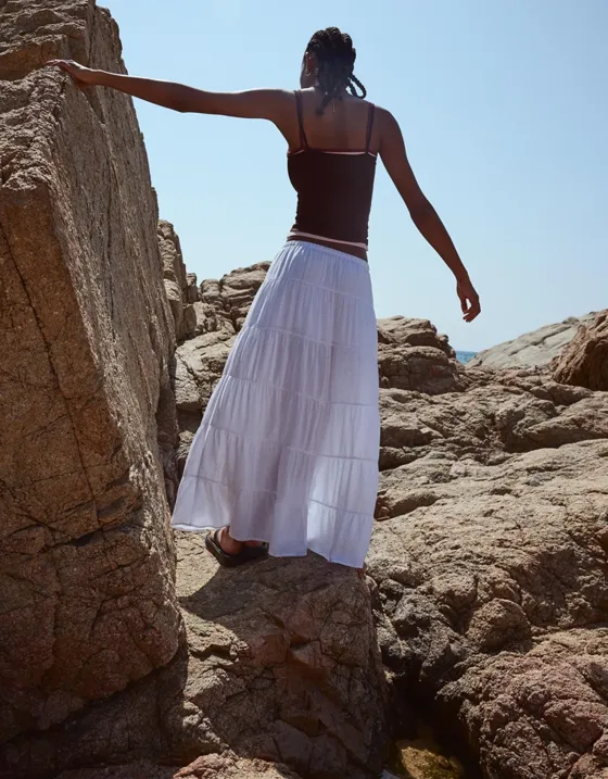 Юбка миди в стиле рустик