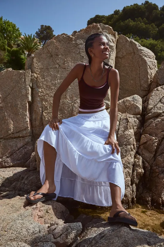 Юбка миди в стиле рустик