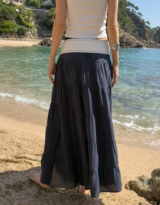 Юбка миди в стиле рустик