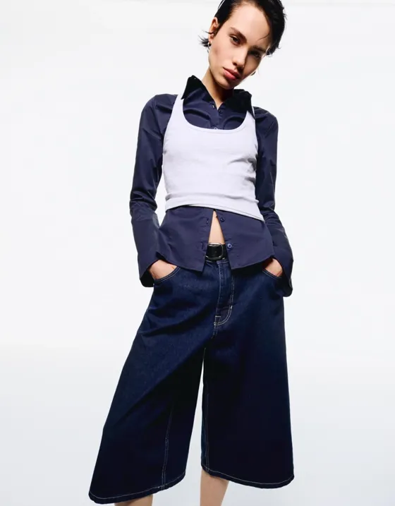 Джинсовые шорты свободного кроя