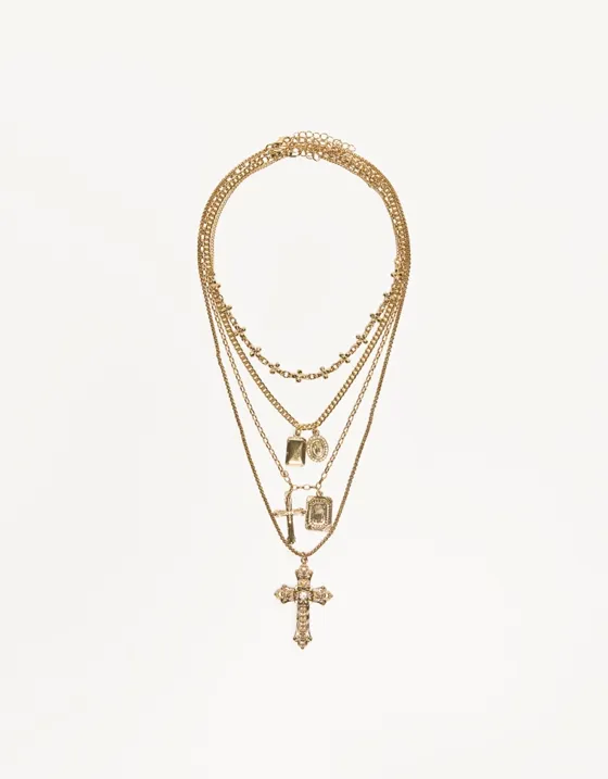 Набор из четырех ожерелий с подвесками