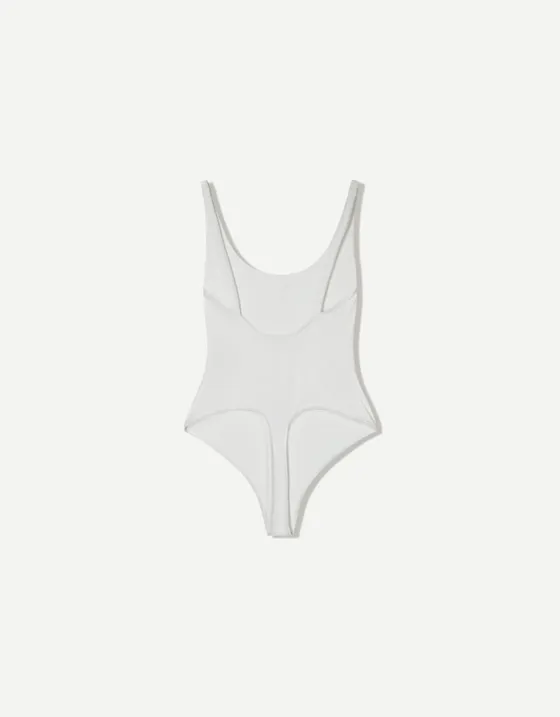 Боди с бретелями и сборками