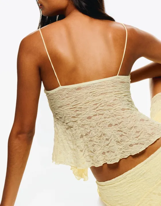 Кружевной топ на бретелях