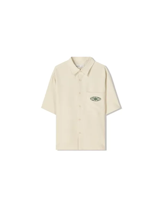 Рубашка геометрического кроя с вышивкой