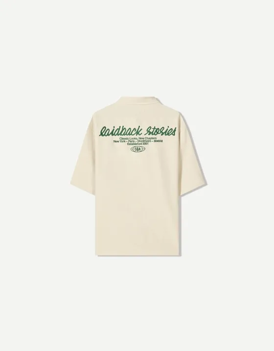 Рубашка геометрического кроя с вышивкой