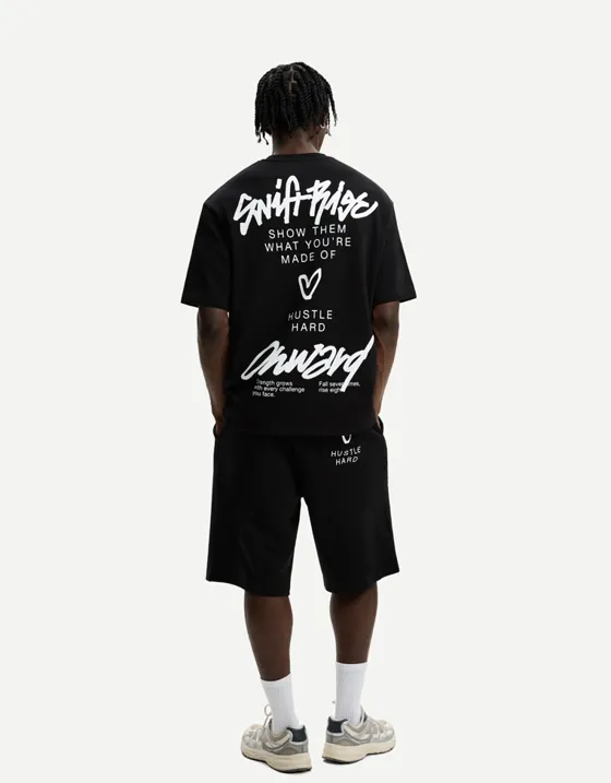 Шорты из мягкой ткани с принтом