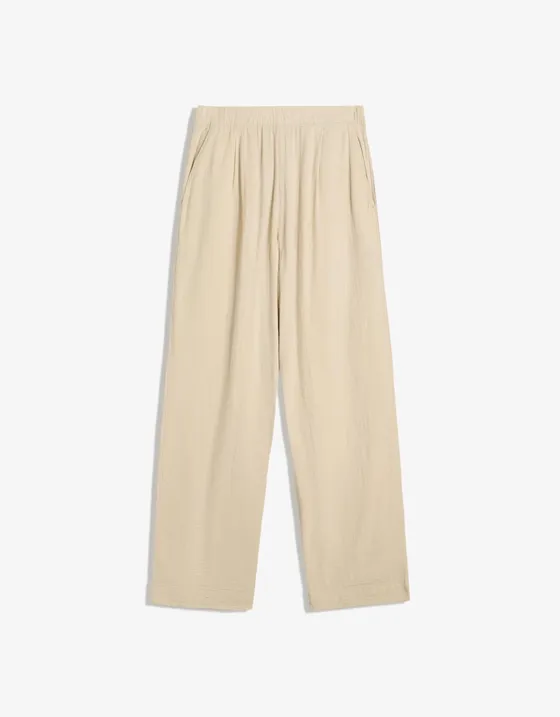 Брюки из крепа с широкими штанинами