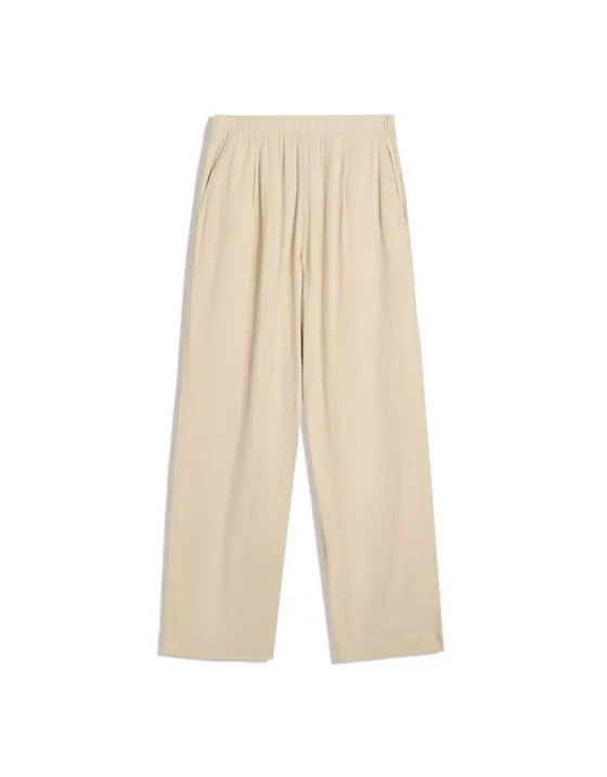 Брюки из крепа с широкими штанинами