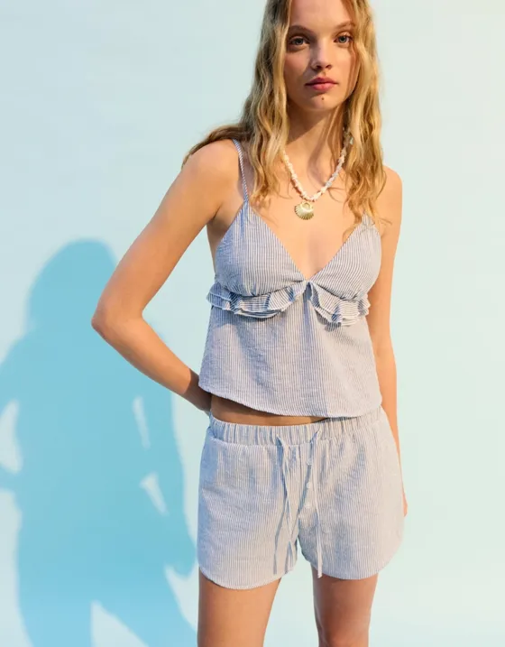 Топ на бретелях в стиле рустик