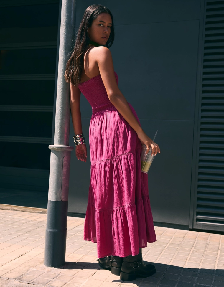 Платье миди свободного кроя бандо