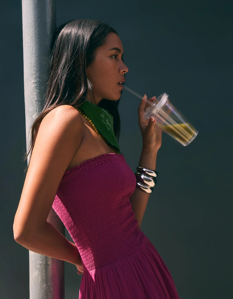 Платье миди свободного кроя бандо