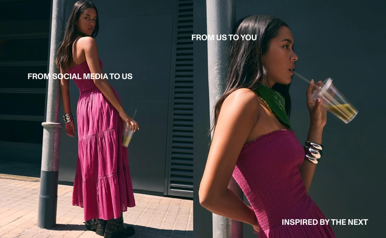 Платье миди свободного кроя бандо