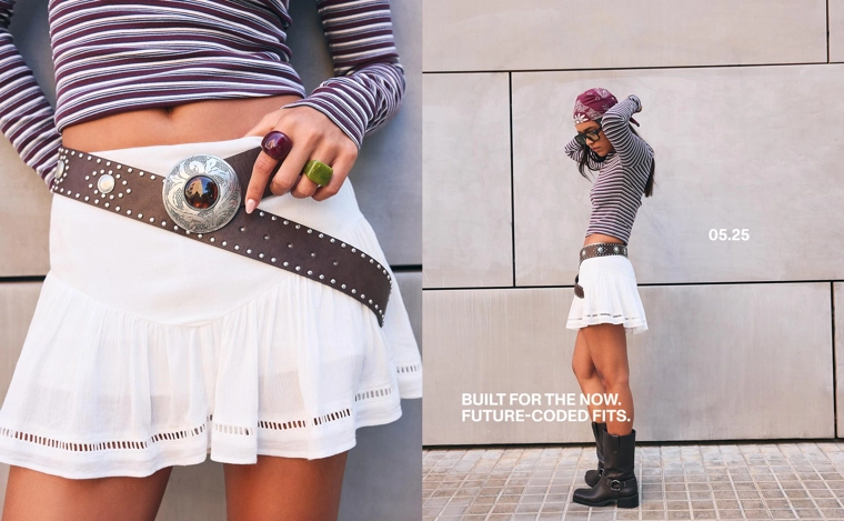 Короткая юбка с текстурным узором