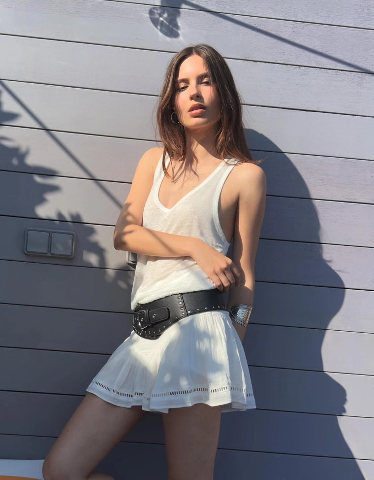 Короткая юбка с текстурным узором