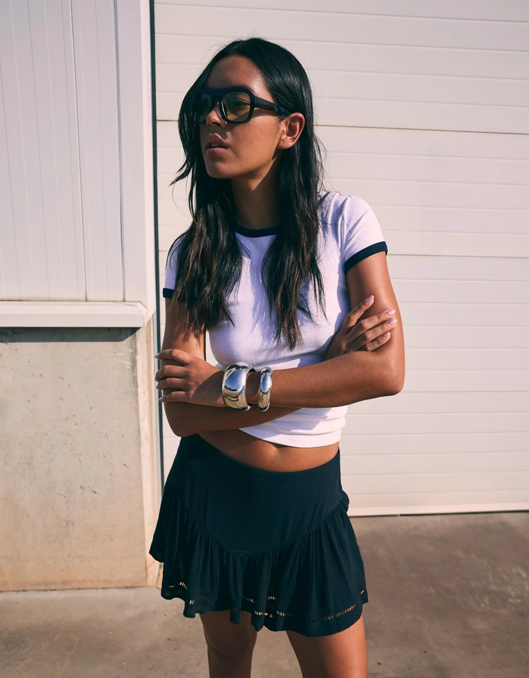 Короткая юбка с текстурным узором