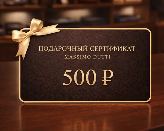 Электронный сертификат massimo dutti